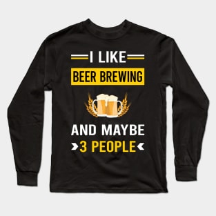 3 People Beer Brewing Long Sleeve T-Shirt